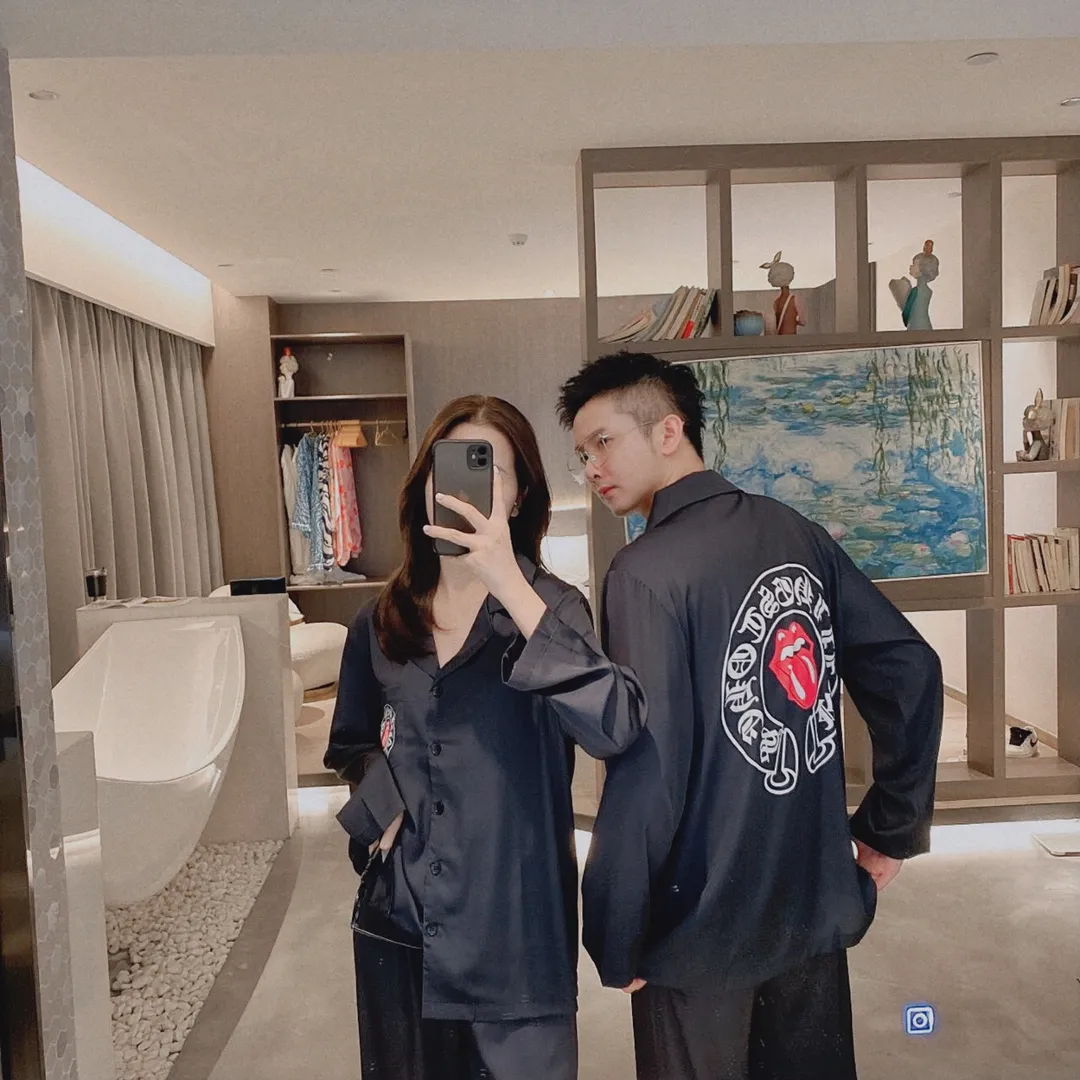 🅿️360 2023 Croixin Home Clothes High-end Korean silk fabric is skin-friendly, soft and comfortable. Same style for men and women. Women's size: S～L, men's size: M～XXXL